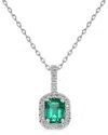 Sabrina Designs 14k 0.66 Ct. Tw. Diamond & Emerald Octagon Pendant Necklace