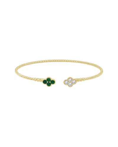 Sabrina Designs 14k 0.66 Ct. Tw. Diamond & Emerald Stackable Cuff Bracelet In Gold