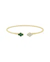 Sabrina Designs 14k 0.66 Ct. Tw. Diamond & Emerald Stackable Cuff Bracelet