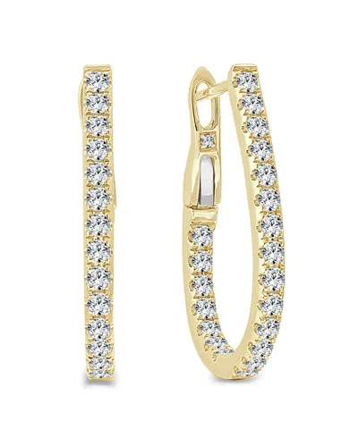 Sabrina Designs 14k 0.67 Ct. Tw. Diamond Inside Out Hoops In Gold