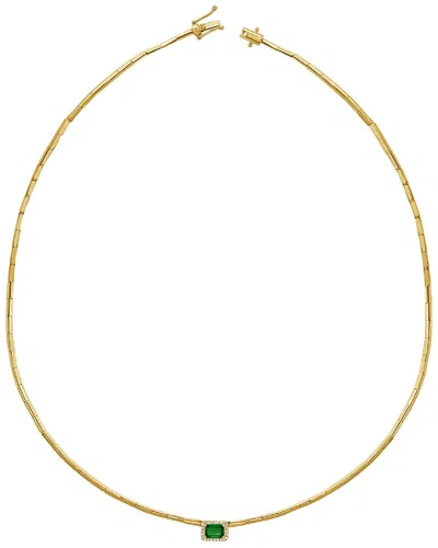 Sabrina Designs 14k 0.70 Ct. Tw. Diamond & Emerald Necklace