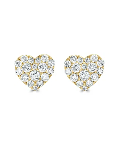 Sabrina Designs 14k 0.70 Ct. Tw. Diamond Heart Studs In Gold