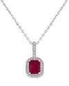 Sabrina Designs 14k 0.71 Ct. Tw. Diamond & Ruby Octagon Pendant