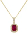 Sabrina Designs 14k 0.71 Ct. Tw. Diamond & Ruby Octagon Pendant