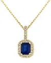 Sabrina Designs 14k 0.71 Ct. Tw. Diamond & Sapphire Octagon Pendant