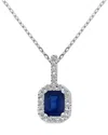 Sabrina Designs 14k 0.71 Ct. Tw. Diamond & Sapphire Octagon Pendant