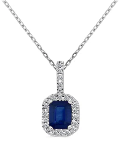 Sabrina Designs 14k 0.71 Ct. Tw. Diamond & Sapphire Octagon Pendant