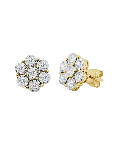 Sabrina Designs 14k 0.72 Ct. Tw. Diamond  Cluster Stud Earrings In Gold