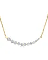 Sabrina Designs 14k 0.75 Ct. Tw. Diamond Curved Bar Graduate Necklace