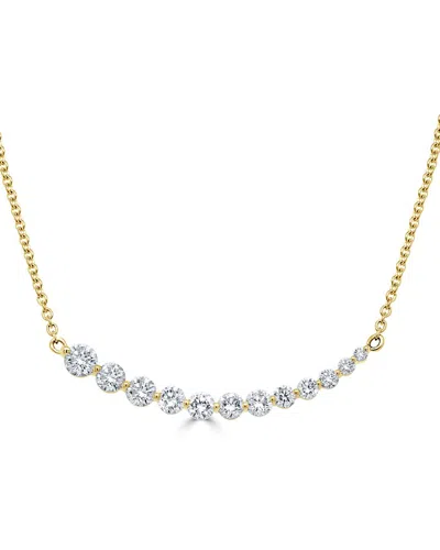 Sabrina Designs 14k 0.75 Ct. Tw. Diamond Curved Bar Graduate Necklace In Gold
