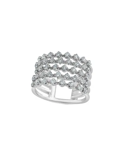 Sabrina Designs 14k 0.75 Ct. Tw. Diamond Five-row Ring In Silver