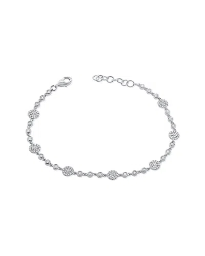 Sabrina Designs 14k 0.80 Ct. Tw. Diamond Circle Station Bracelet In Metallic