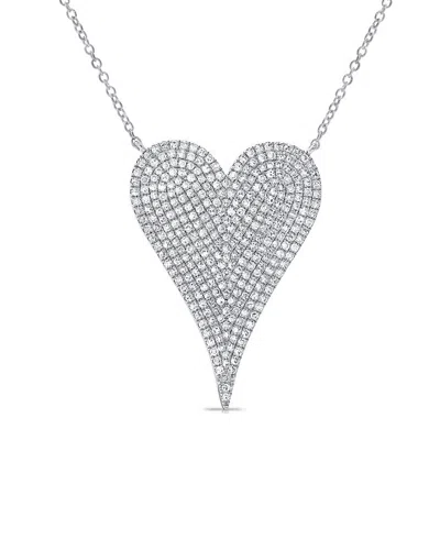 Sabrina Designs 14k 0.80 Ct. Tw. Diamond Heart Necklace In White