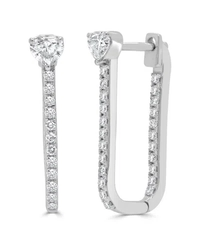 Sabrina Designs 14k 0.85 Ct. Tw. Diamond Hoop Earrings In Metallic
