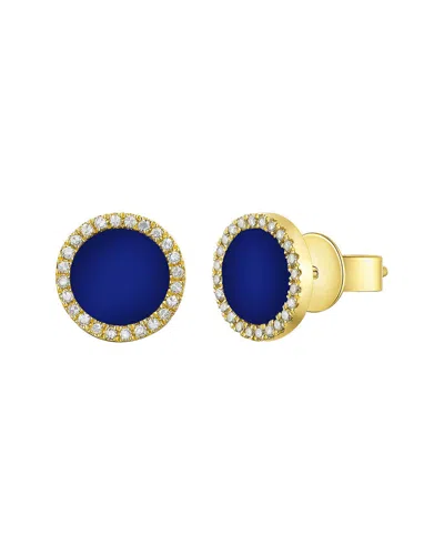 SABRINA DESIGNS SABRINA DESIGNS 14K 0.90 CT. TW. DIAMOND & LAPIS STUDS