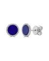 Sabrina Designs 14k 0.90 Ct. Tw. Diamond & Lapis Studs