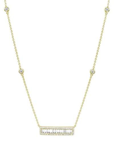 Sabrina Designs 14k 0.90 Ct. Tw. Diamond Bar Necklace In Gold
