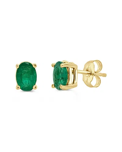 Sabrina Designs 14k 0.93 Ct. Tw. Emerald Oval Studs