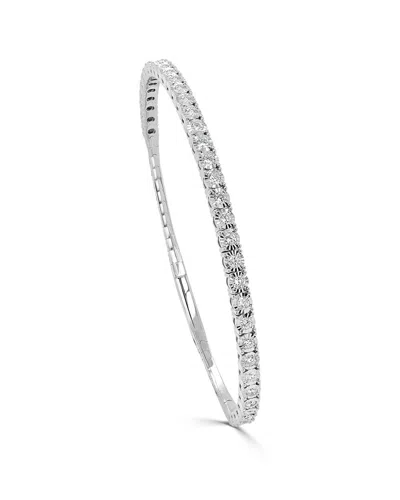 Sabrina Designs 14k 0.95 Ct. Tw. Diamond Flexible Stackable Bangle Bracelet In Metallic