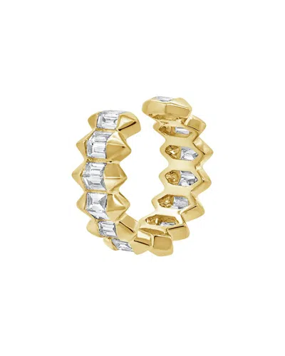 Sabrina Designs 14k 0.96 Ct. Tw. Diamond Cuff Earrings In Transparent