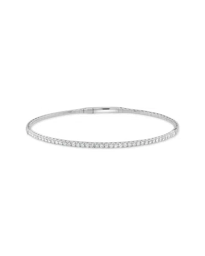 Sabrina Designs 14k 0.96 Ct. Tw. Diamond Flexible Bangle Bracelet In Silver