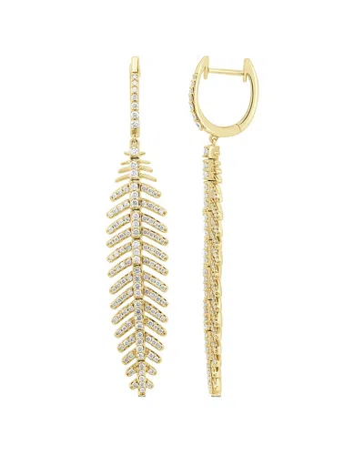 Sabrina Designs 14k 1.00 Ct. Tw. Diamond Feather Earrings In Gold