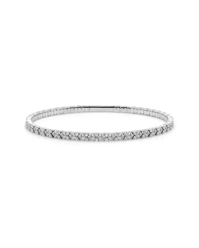 Sabrina Designs 14k 1.00 Ct. Tw. Diamond Stackable Flexible Bangle Bracelet In Gray