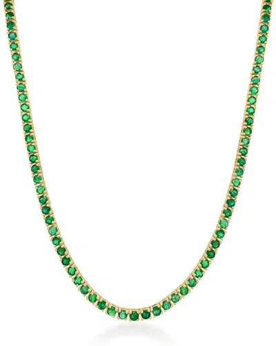 Sabrina Designs 14k 10.13 Ct. Tw. Emerald Tennis Necklace In Multi