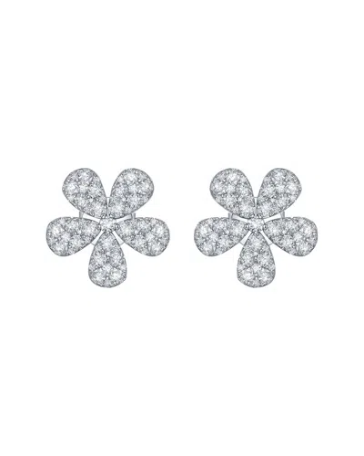 Sabrina Designs 14k 1.03 Ct. Tw. Diamond Flower Studs In White
