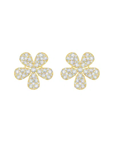 Sabrina Designs 14k 1.03 Ct. Tw. Diamond Flower Studs In Gold