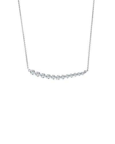Sabrina Designs 14k 1.06 Ct. Tw. Diamond Bar Necklace In Metallic
