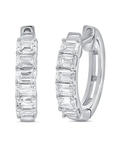 Sabrina Designs 14k 1.09 Ct. Tw. Diamond Huggie Earrings In Metallic