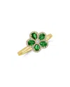 Sabrina Designs 14k 1.10 Ct. Tw. Diamond & Emerald Flower Ring