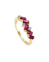 Sabrina Designs 14k Gold, Baguette Ruby & Diamond Ring