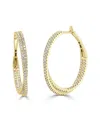 Sabrina Designs 14k 1.18 Ct. Tw. Diamond Criss-cross Hoops