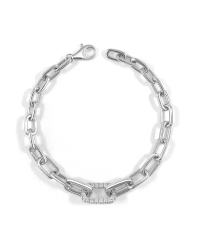 Sabrina Designs 14k 1.21 Ct. Tw. Diamond Link Bracelet In Silver