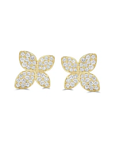 Sabrina Designs 14k 1.28 Ct. Tw. Diamond Flower Earrings In Gold