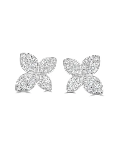 Sabrina Designs 14k 3.40 Ct. Tw. Diamond Flower Earrings In Metallic
