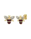 Sabrina Designs 14k 1.33 Ct. Tw. Diamond & Ruby Bumble Bee Studs
