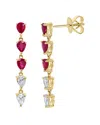 Sabrina Designs 14k Gold Ruby & Diamond Drop Earrings
