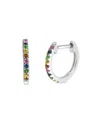 Sabrina Designs 14k .16 Ct. Tw. Sapphire Rainbow Huggie Hoops