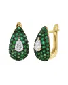 Sabrina Designs 14k 1.64 Ct. Tw. Diamond &  Emerald Huggie Earrings In Green