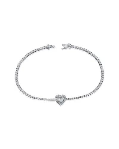 Sabrina Designs 14k 1.72 Ct. Tw. Diamond Station Tennis Bracelet In Metallic