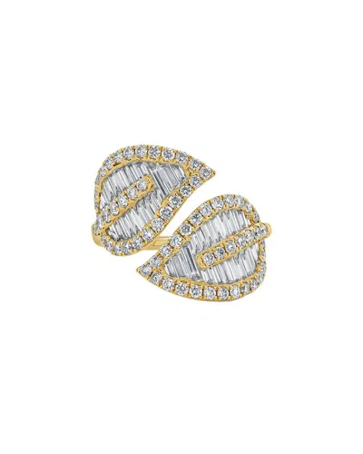 Sabrina Designs 14k 1.82 Ct. Tw. Diamond Leaf Cross Over Ring In Gold