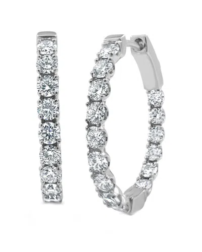 Sabrina Designs 14k 1.91 Ct. Tw. Diamond Inside Out Flexible Hoops In Metallic