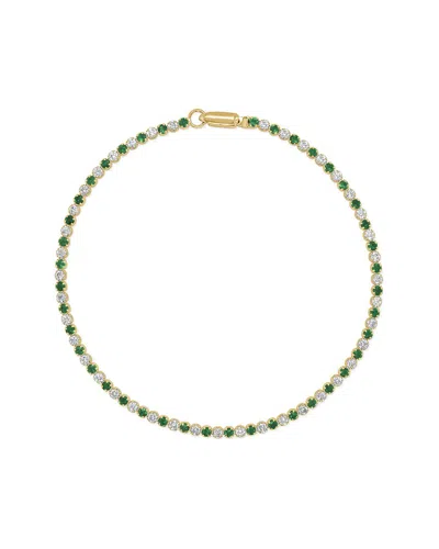 Sabrina Designs 14k 1.91 Ct. Tw. Diamondemerald Bracelet In Gold