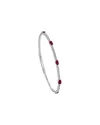 Sabrina Designs 14k 1.93 Ct. Tw. Diamond & Ruby Flexible Station Bangle