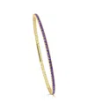 Sabrina Designs 14k 1.97 Ct. Tw. Amethyst Flexible Stackable Bangle Bracelet
