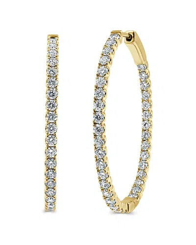 Sabrina Designs 14k 2.77 Ct. Tw. Diamond Inside Out Hoops In Silver