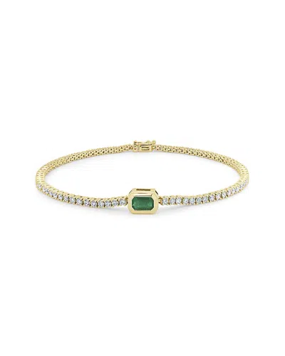 Sabrina Designs 14k 2.30 Ct. Tw. Diamond & Emerald Tennis Bracelet